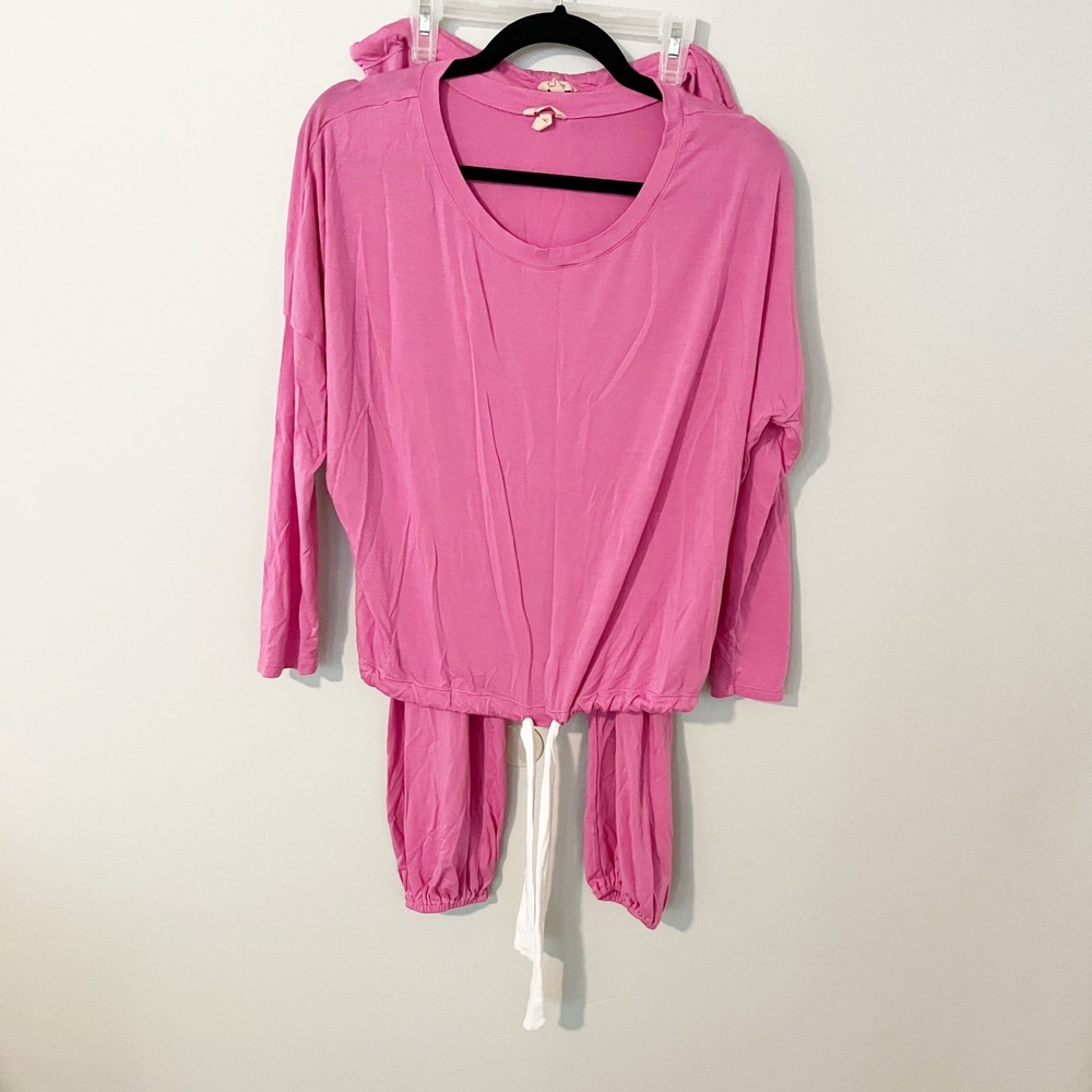 Eberjey Gisele Slouchy Pajama Set Bright Pink Bellini XS Loungewear